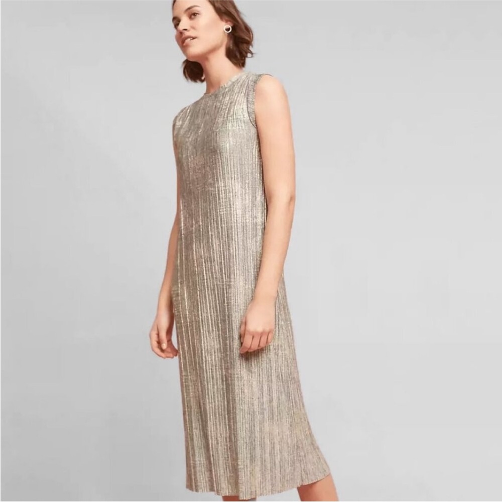Anthropologie Akemi + Kin Corrina Metallic Midi Dress
